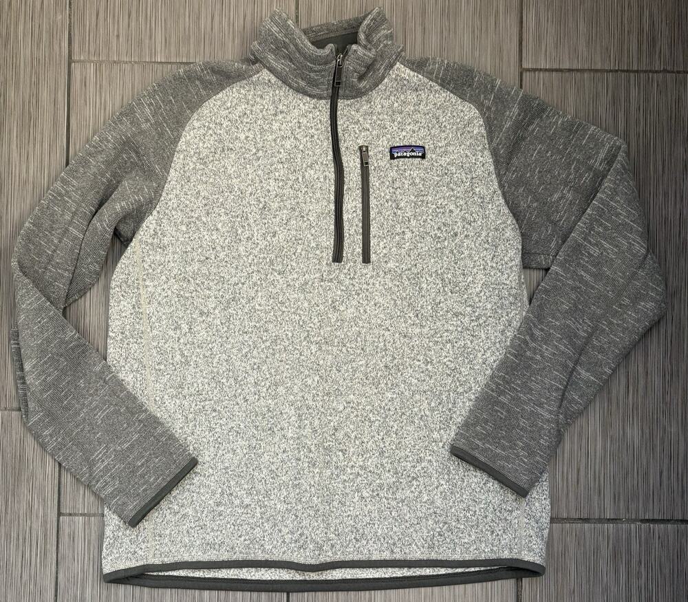 Patagonia Better Sweater Fleece Jacket Heathered Gray 1/4 Zip Men’s Lrg Gorpcore